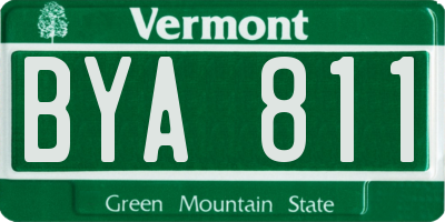 VT license plate BYA811