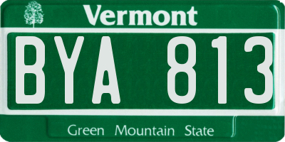 VT license plate BYA813