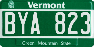 VT license plate BYA823