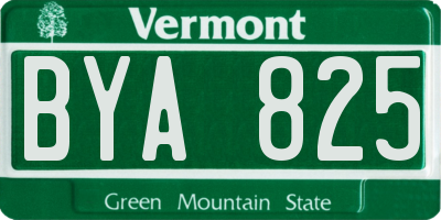 VT license plate BYA825
