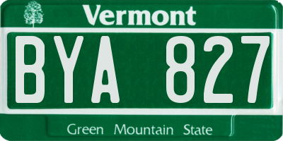 VT license plate BYA827
