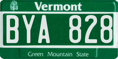 VT license plate BYA828
