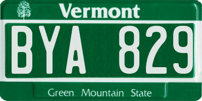 VT license plate BYA829