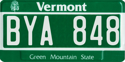 VT license plate BYA848