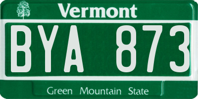 VT license plate BYA873