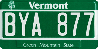 VT license plate BYA877