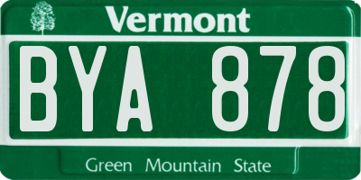VT license plate BYA878