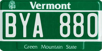VT license plate BYA880