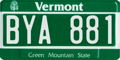 VT license plate BYA881