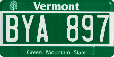 VT license plate BYA897