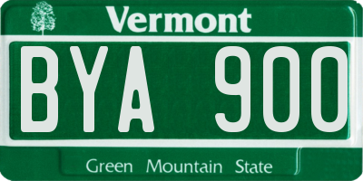 VT license plate BYA900