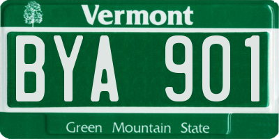 VT license plate BYA901