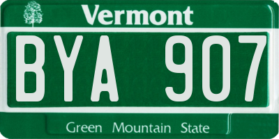 VT license plate BYA907
