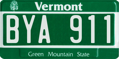 VT license plate BYA911