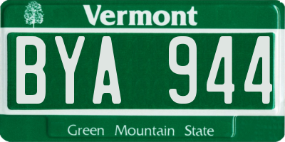VT license plate BYA944