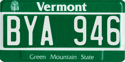 VT license plate BYA946