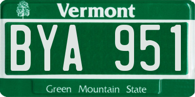 VT license plate BYA951
