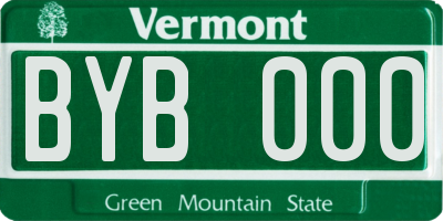 VT license plate BYB000