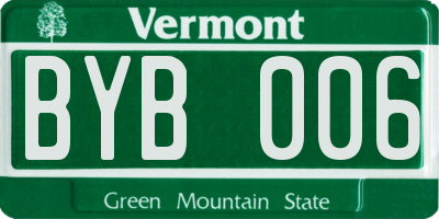 VT license plate BYB006