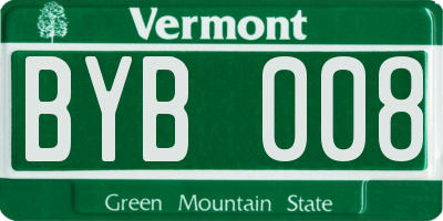 VT license plate BYB008