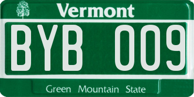 VT license plate BYB009