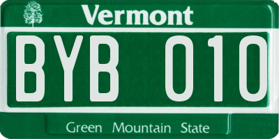 VT license plate BYB010