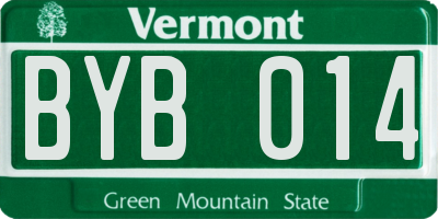 VT license plate BYB014