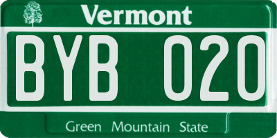VT license plate BYB020
