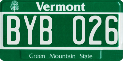 VT license plate BYB026