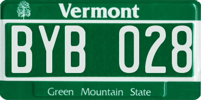 VT license plate BYB028
