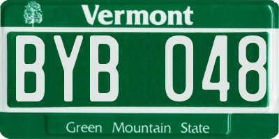 VT license plate BYB048