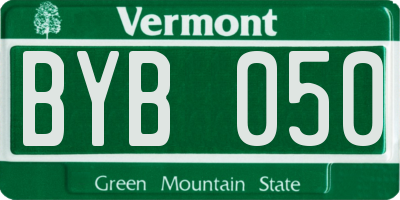 VT license plate BYB050