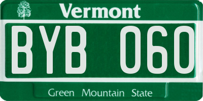 VT license plate BYB060