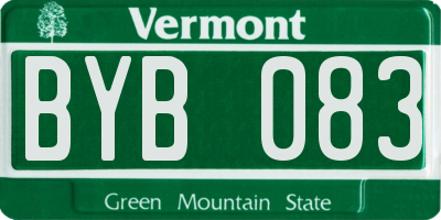 VT license plate BYB083