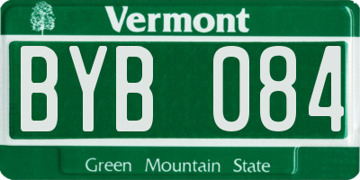 VT license plate BYB084