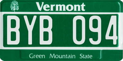 VT license plate BYB094