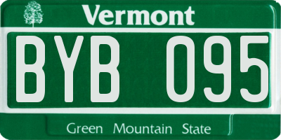 VT license plate BYB095