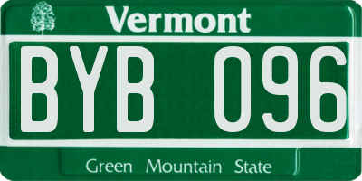 VT license plate BYB096