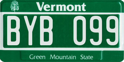 VT license plate BYB099