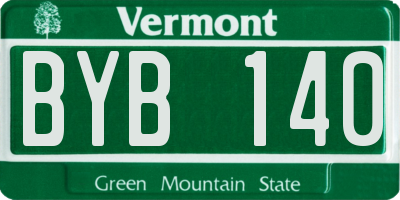 VT license plate BYB140