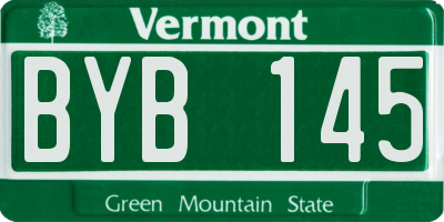 VT license plate BYB145