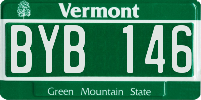 VT license plate BYB146