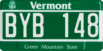 VT license plate BYB148