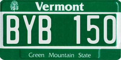 VT license plate BYB150