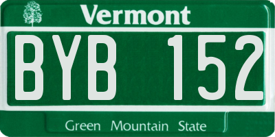 VT license plate BYB152