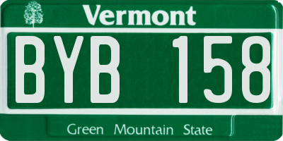 VT license plate BYB158
