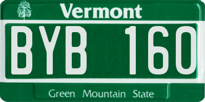 VT license plate BYB160