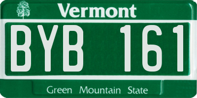 VT license plate BYB161