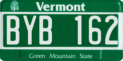VT license plate BYB162