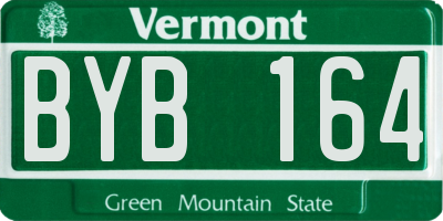 VT license plate BYB164
